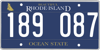 RI license plate 189087