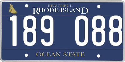 RI license plate 189088