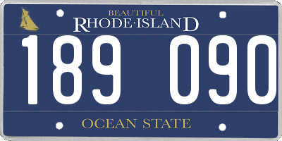RI license plate 189090