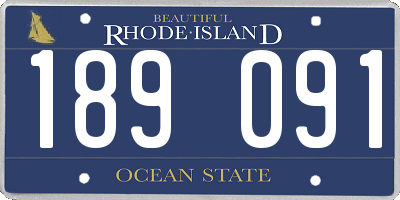 RI license plate 189091