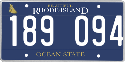 RI license plate 189094