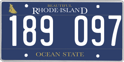 RI license plate 189097