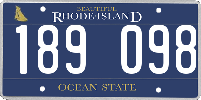 RI license plate 189098