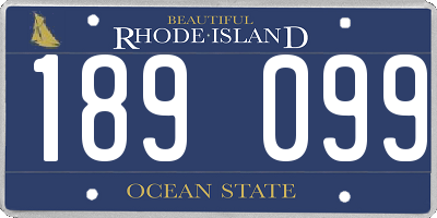 RI license plate 189099