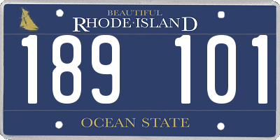 RI license plate 189101