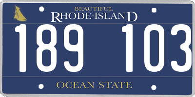 RI license plate 189103