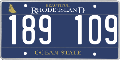 RI license plate 189109