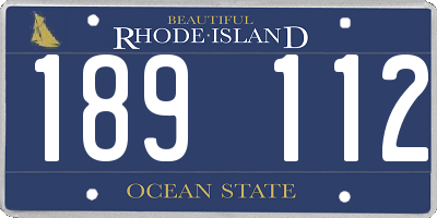 RI license plate 189112