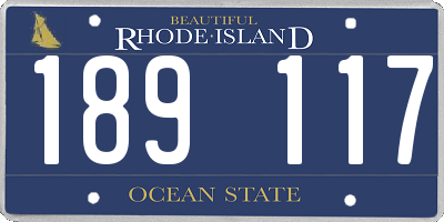 RI license plate 189117