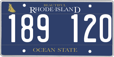 RI license plate 189120
