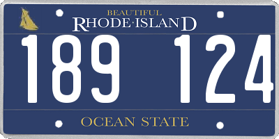 RI license plate 189124