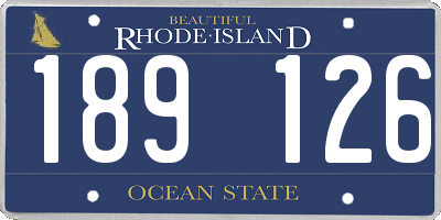 RI license plate 189126