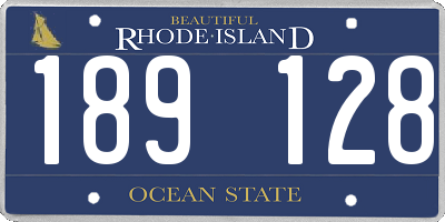 RI license plate 189128