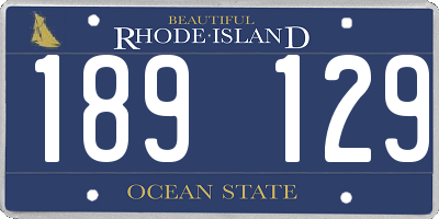 RI license plate 189129