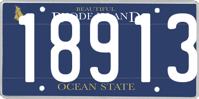 RI license plate 18913