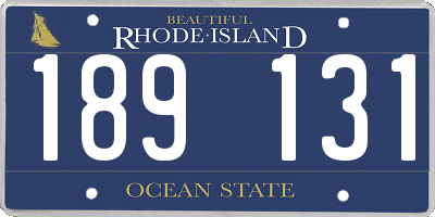 RI license plate 189131