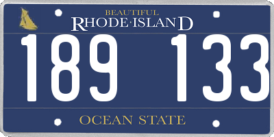 RI license plate 189133