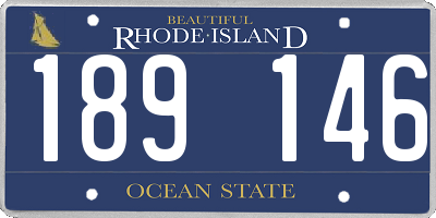 RI license plate 189146