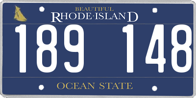 RI license plate 189148