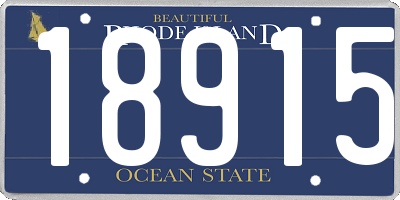 RI license plate 18915