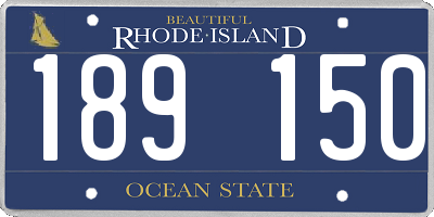 RI license plate 189150