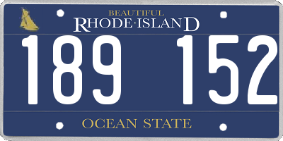 RI license plate 189152