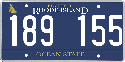 RI license plate 189155