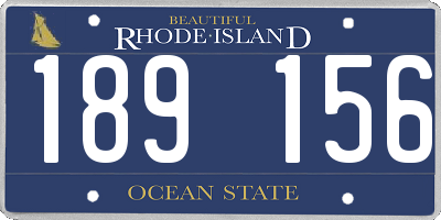 RI license plate 189156