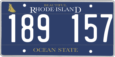 RI license plate 189157