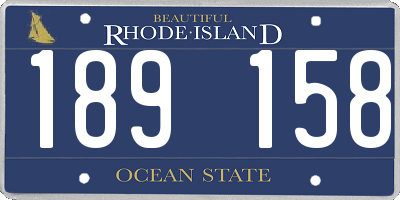 RI license plate 189158