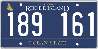 RI license plate 189161
