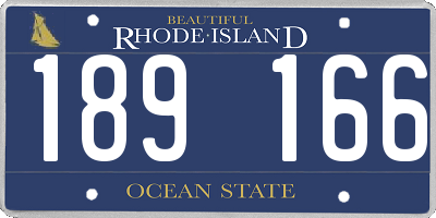 RI license plate 189166