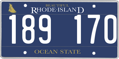 RI license plate 189170