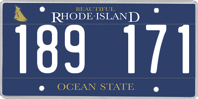 RI license plate 189171