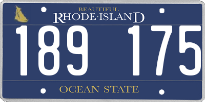RI license plate 189175