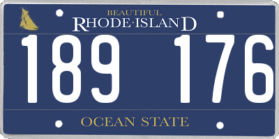 RI license plate 189176