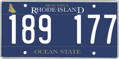 RI license plate 189177