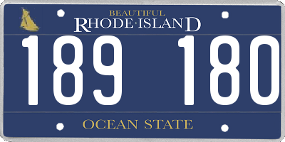 RI license plate 189180