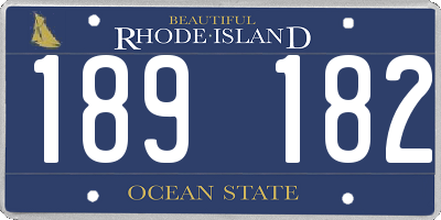 RI license plate 189182