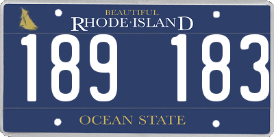 RI license plate 189183