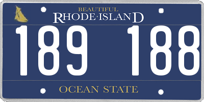 RI license plate 189188