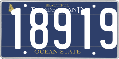 RI license plate 18919