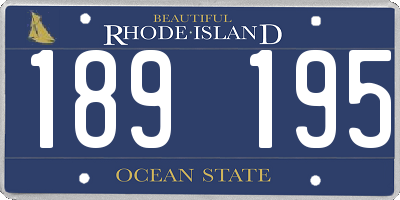 RI license plate 189195