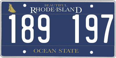 RI license plate 189197