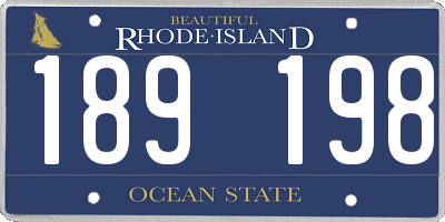 RI license plate 189198