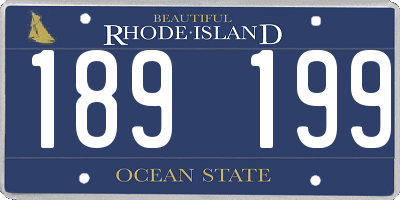 RI license plate 189199