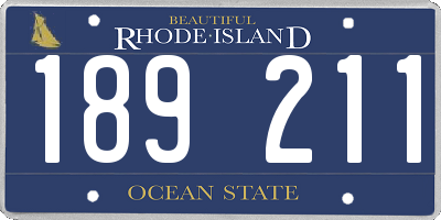 RI license plate 189211