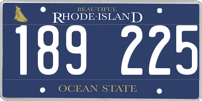 RI license plate 189225