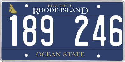 RI license plate 189246
