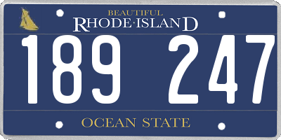 RI license plate 189247